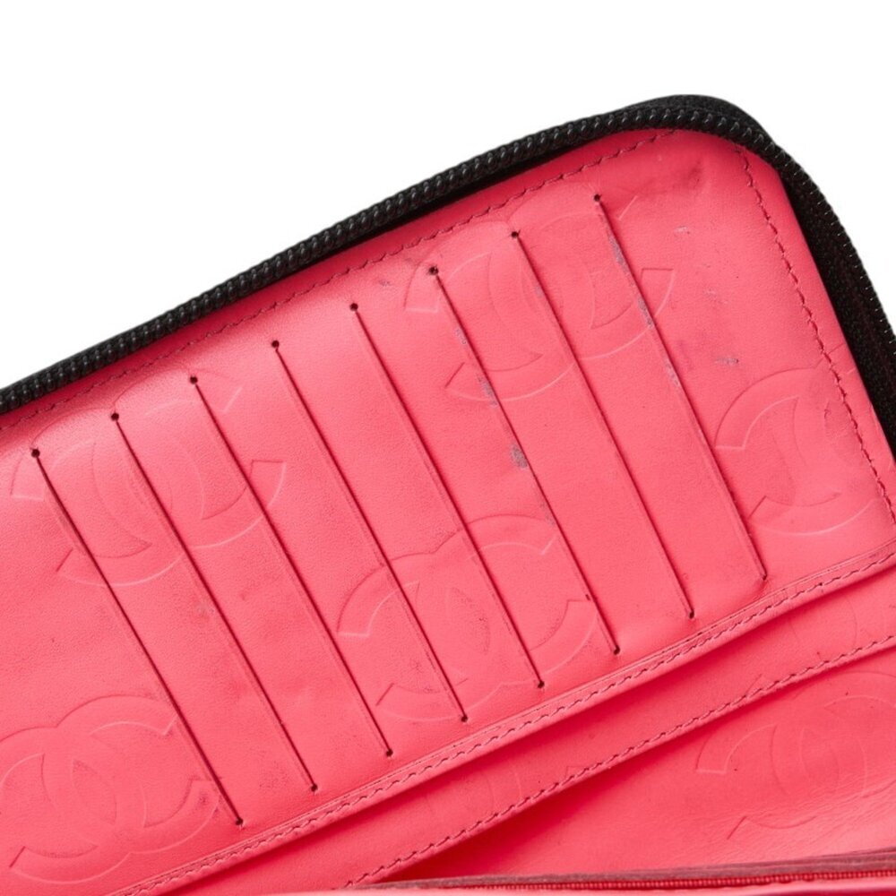 CHANEL Black Lambskin Leather Logo Wallet - Picture 8 of 16